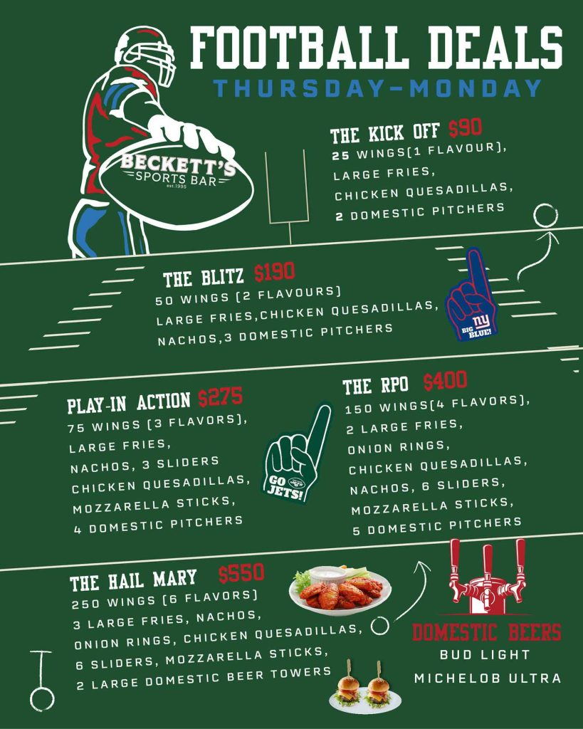 Football Deals Thursday-Monday
