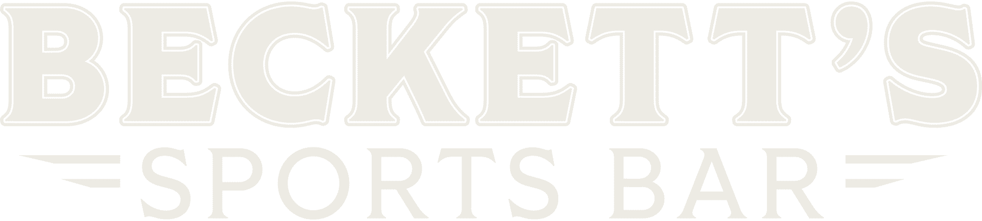 Beckett’s Sports Bar logo top - Homepage