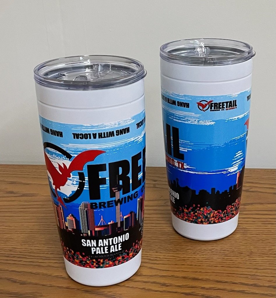 San Antonio Pale 20 oz Stainless Steel Tumbler
