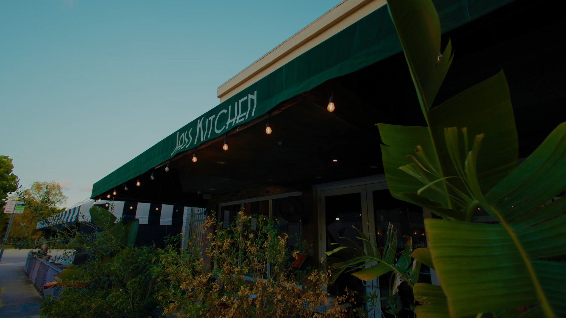 Outdoor view of Jass Kitchen, one of the top Miami Design District restaurants offering Mediterranean dining in Florida