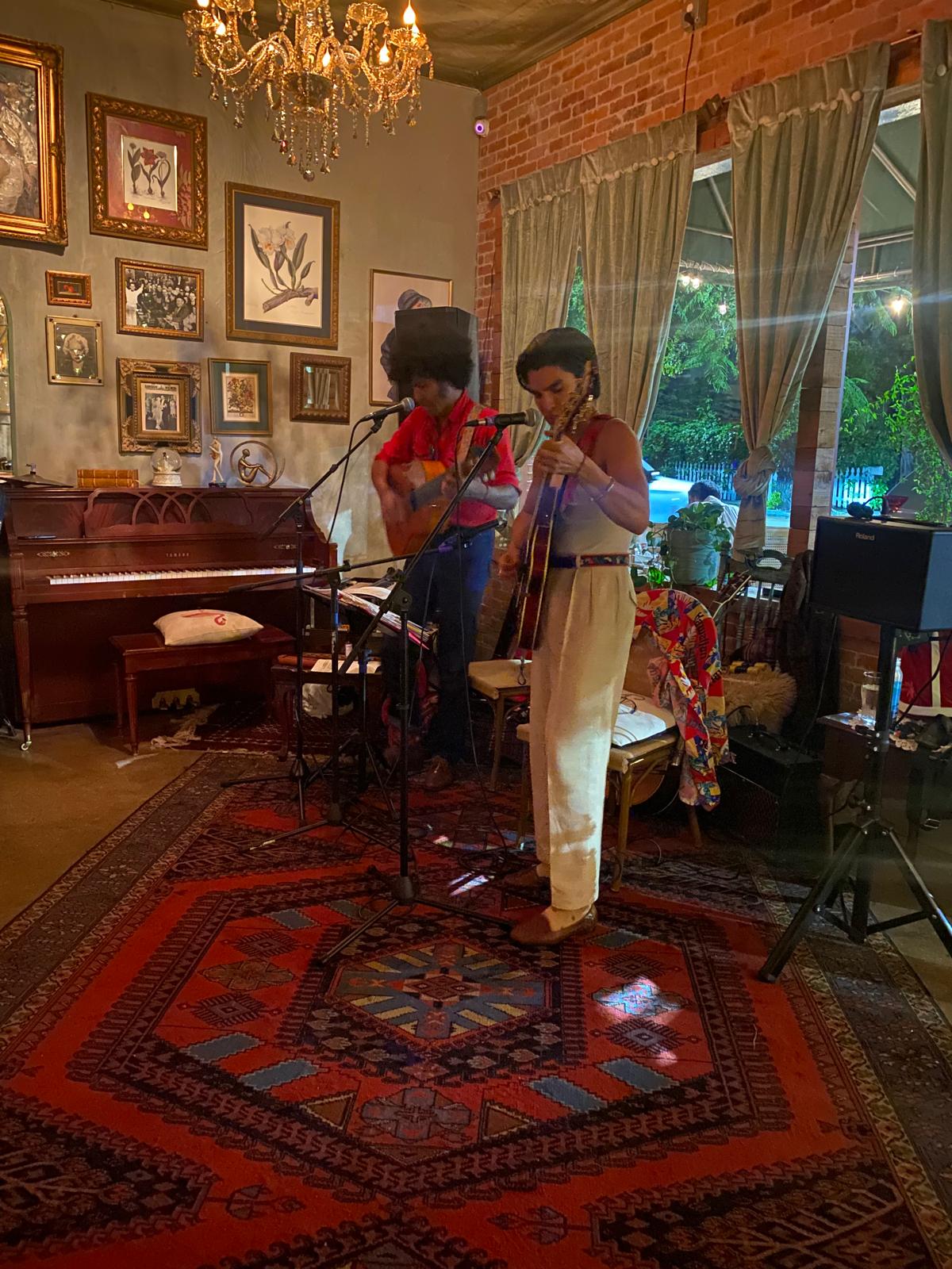 Live music night at Jass Kitchen Miami with cultural performance on stage