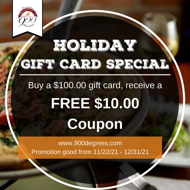 Holiday Gift Card Savings at 900 Degrees
