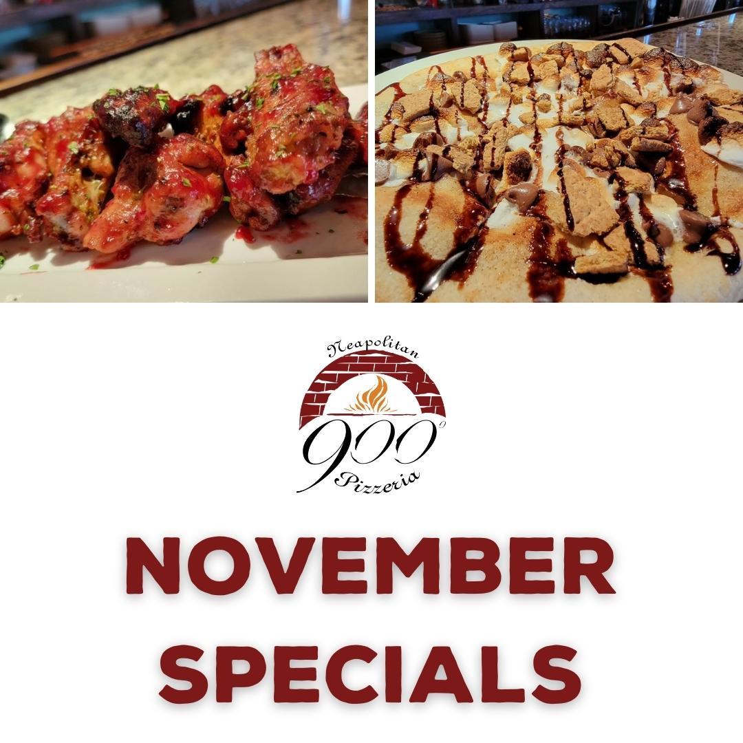November Specials at 900 Degrees