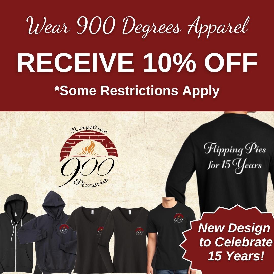 Wear 900 Degrees Apparel to Receive 10% Off