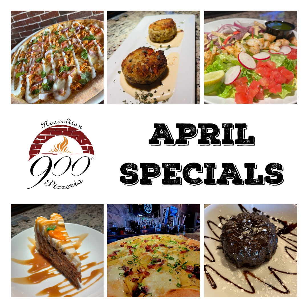 Enjoy 900 Degrees April Specials in Downtown Manchester, NH