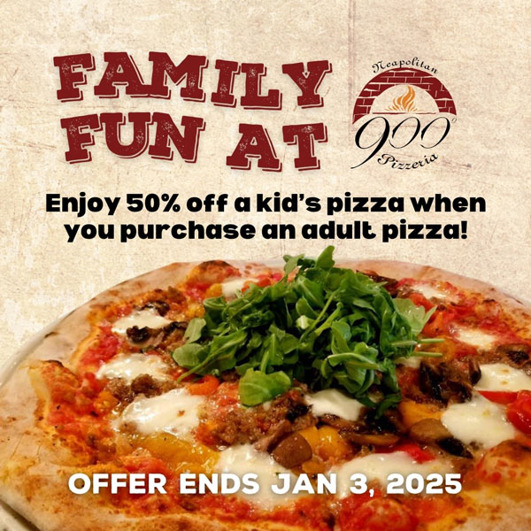 Celebrate NH December Vacation with a Family Pizza Deal at 900 Degrees