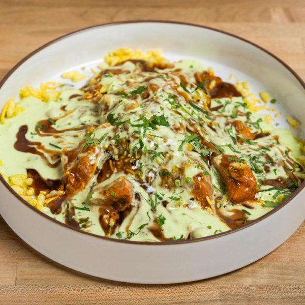 Chicken Samosa Chaat