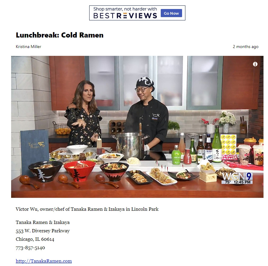 Lunchbreak cold ramen on Bestreviews