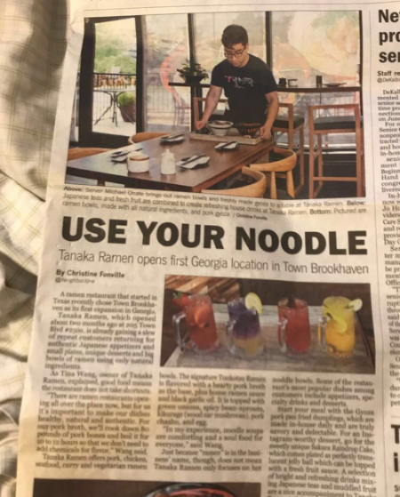 Tanaka Ramen opens first Georgia location in town brookhaven by unknown newspapers