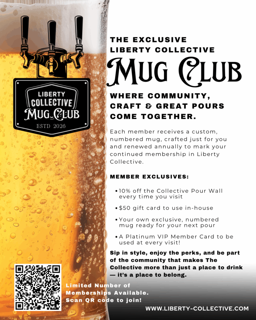 Liberty collective mug club, scan QR code to join or click the Join now button