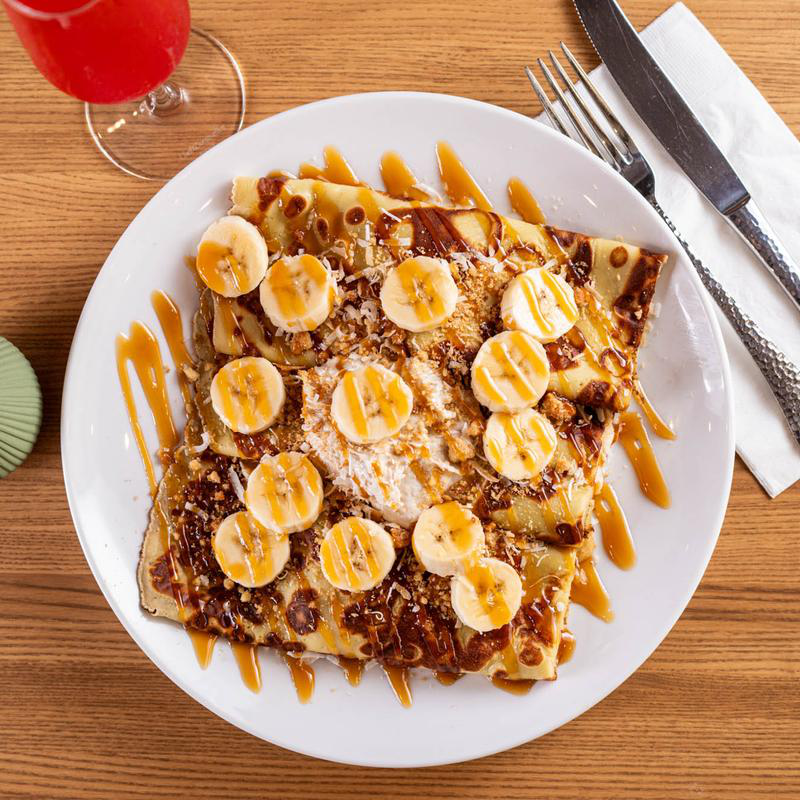 Banana coconut crepes from 5800 North Café