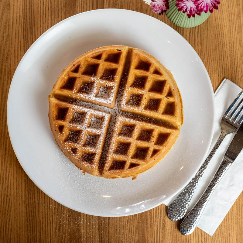 Belgian waffles from 5800 North Café