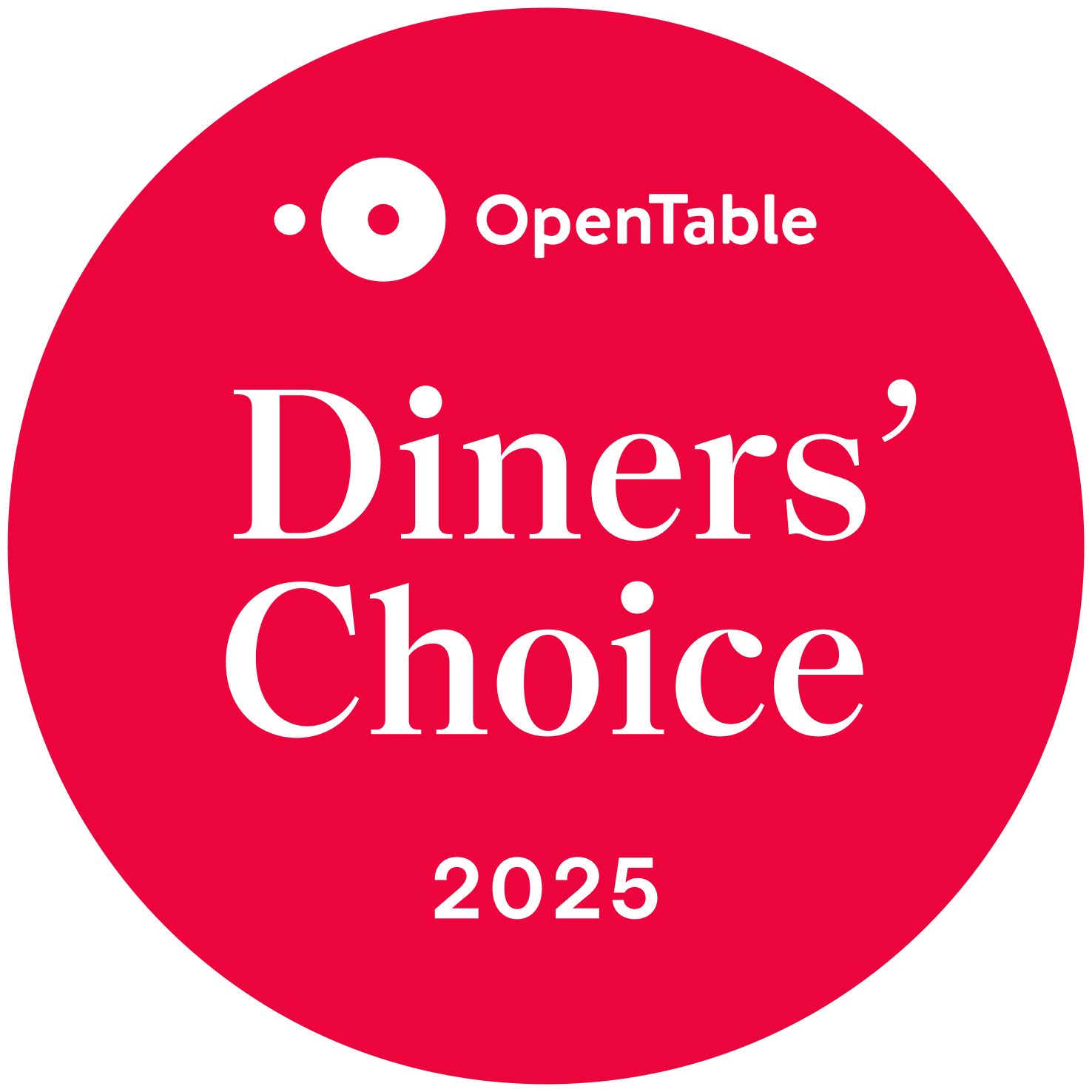OpenTable Diners choice 2025