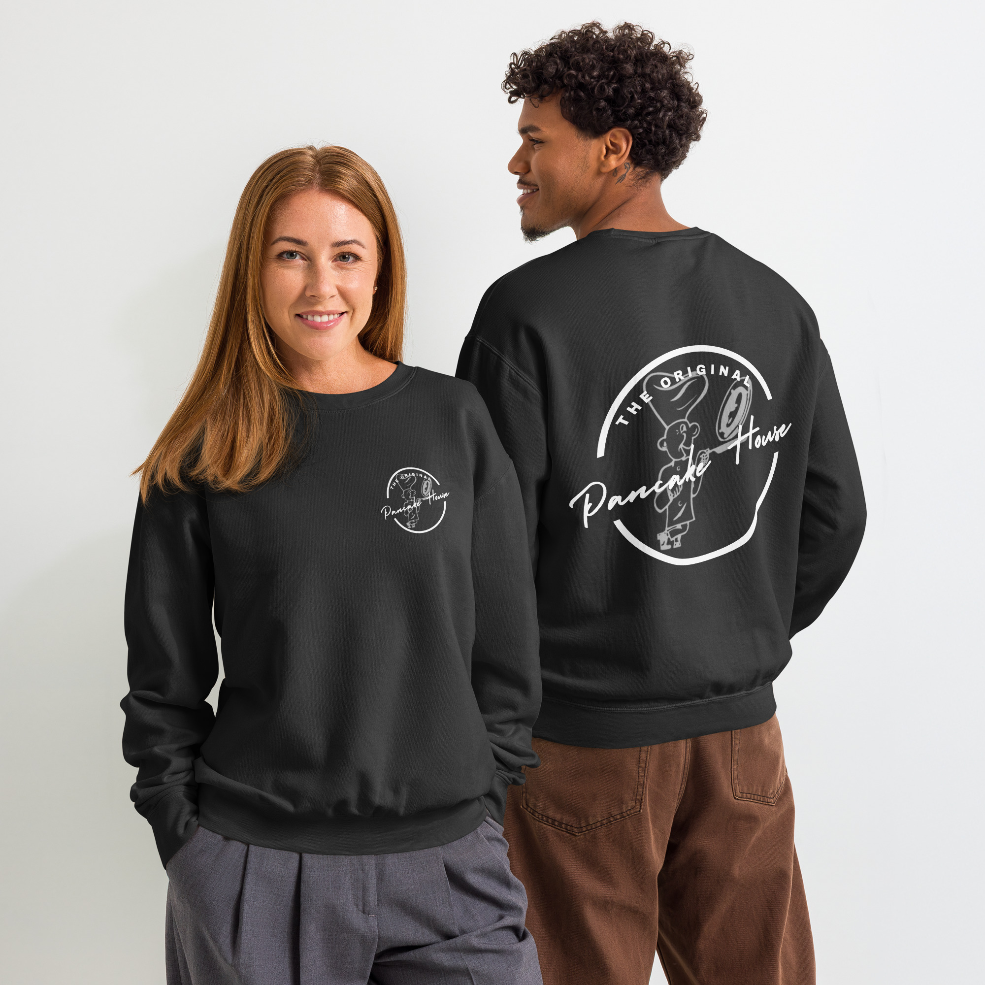 Unisex garment-dyed fleece crewneck sweatshirt